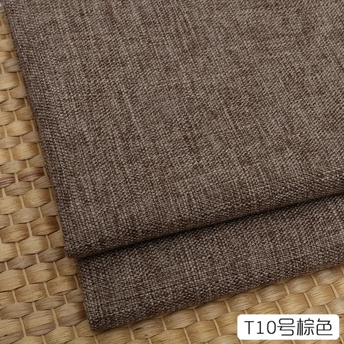 100cm*148cm Solid Color Thick Coarse Linen Sofa Fabric Cotton and Linen Curtain Tablecloth DIY Polyester Linen Fabric 400-500g/m
