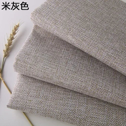 Cotton and Linen Sofa Fabric Solid Color Thickened Coating Dustproof Coarse Cloth Burlap Canvas Pillow Curtain DIY sewing Fabric