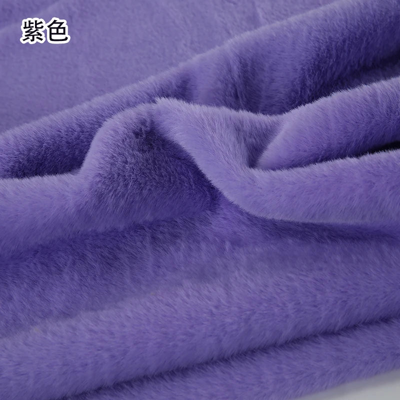White Grey Colour Series 8mm imitation Rex rabbit Fur Fabric short plush fabric cabinet tablecloth display scarf cotton doll DIY