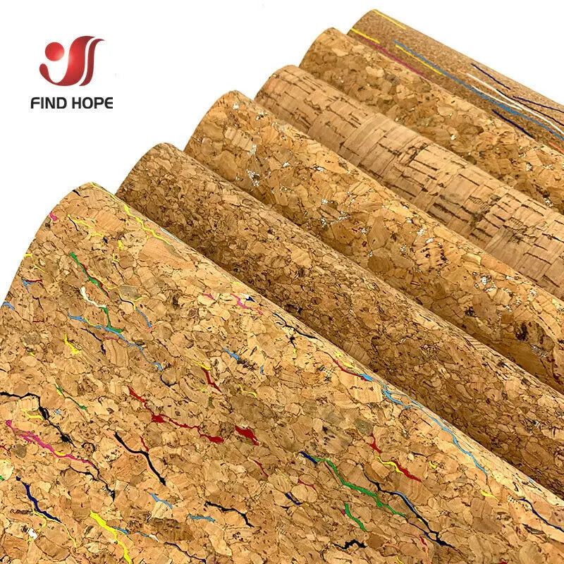 1 Roll 20*120cm Natural Cork Leather Sewing Fabric Wood Grain Material for Background Handmade Bag Bow Decor Crafts DIY