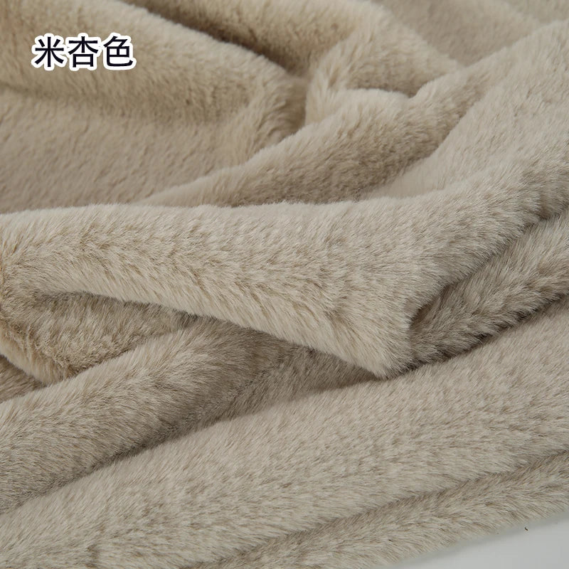 White Grey Colour Series 8mm imitation Rex rabbit Fur Fabric short plush fabric cabinet tablecloth display scarf cotton doll DIY