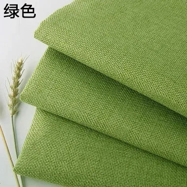 Cotton and Linen Sofa Fabric Solid Color Thickened Coating Dustproof Coarse Cloth Burlap Canvas Pillow Curtain DIY sewing Fabric
