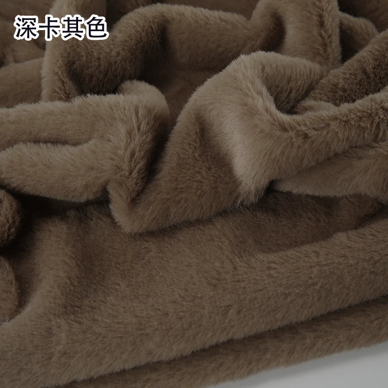 White Grey Colour Series 8mm imitation Rex rabbit Fur Fabric short plush fabric cabinet tablecloth display scarf cotton doll DIY