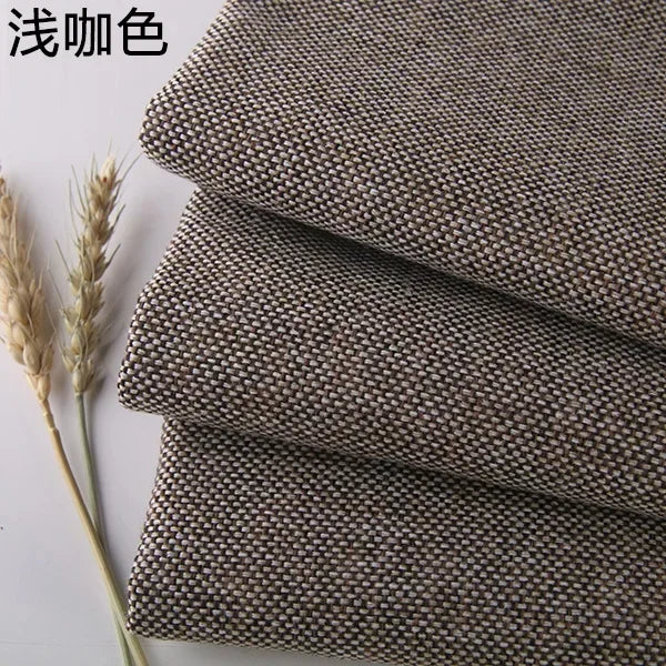 Cotton and Linen Sofa Fabric Solid Color Thickened Coating Dustproof Coarse Cloth Burlap Canvas Pillow Curtain DIY sewing Fabric