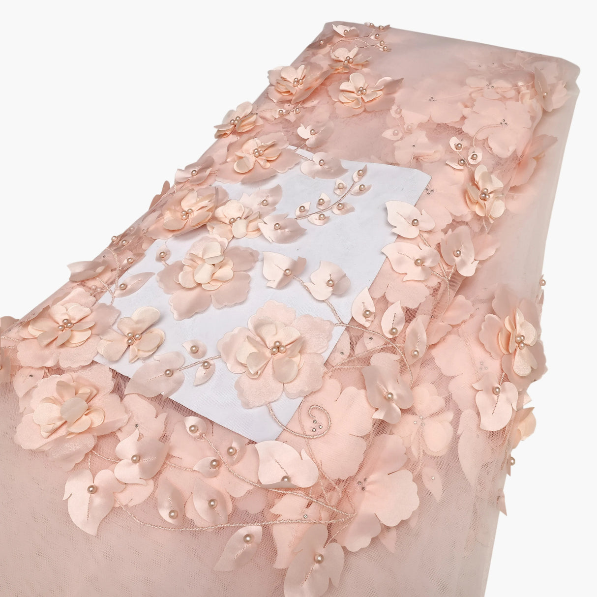3D Flowers In blue French Lace Fabric 2025 High Quality Lace Net African Lace Fabric With Beads Lace Fabrics For Wedding
