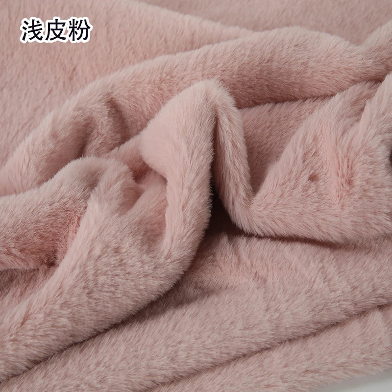White Grey Colour Series 8mm imitation Rex rabbit Fur Fabric short plush fabric cabinet tablecloth display scarf cotton doll DIY