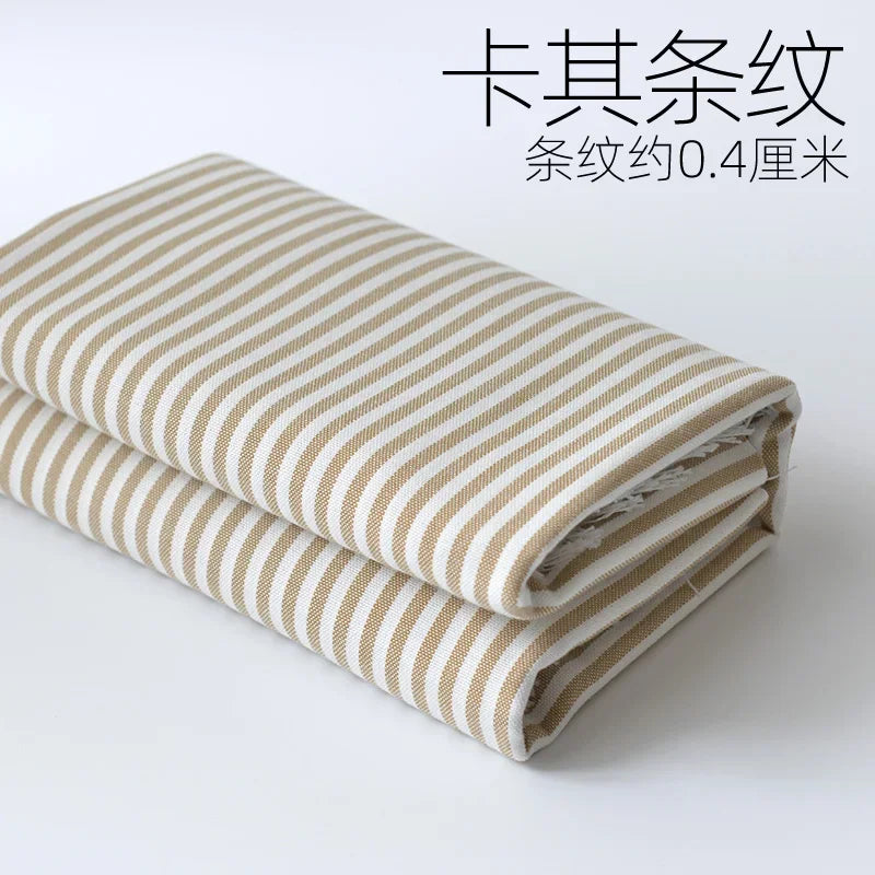 Home Furnishings Tablecloths Curtains Cushions Sofas Thickened Yarn Dyed Polyester Cotton Checkered Stripes Solid Colors Fabric