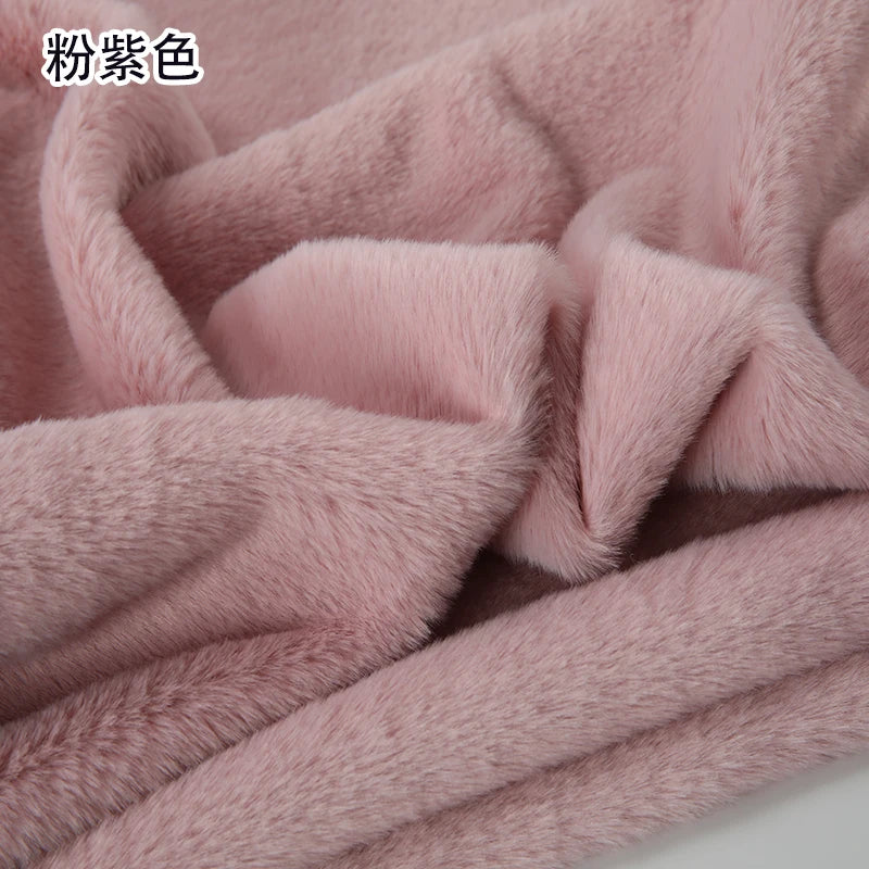 White Grey Colour Series 8mm imitation Rex rabbit Fur Fabric short plush fabric cabinet tablecloth display scarf cotton doll DIY