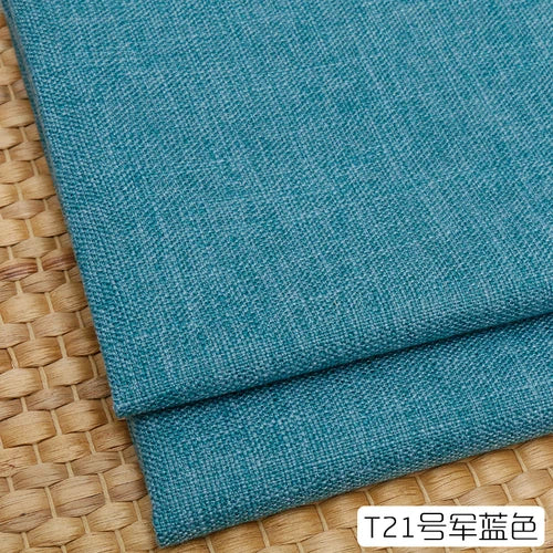 100cm*148cm Solid Color Thick Coarse Linen Sofa Fabric Cotton and Linen Curtain Tablecloth DIY Polyester Linen Fabric 400-500g/m