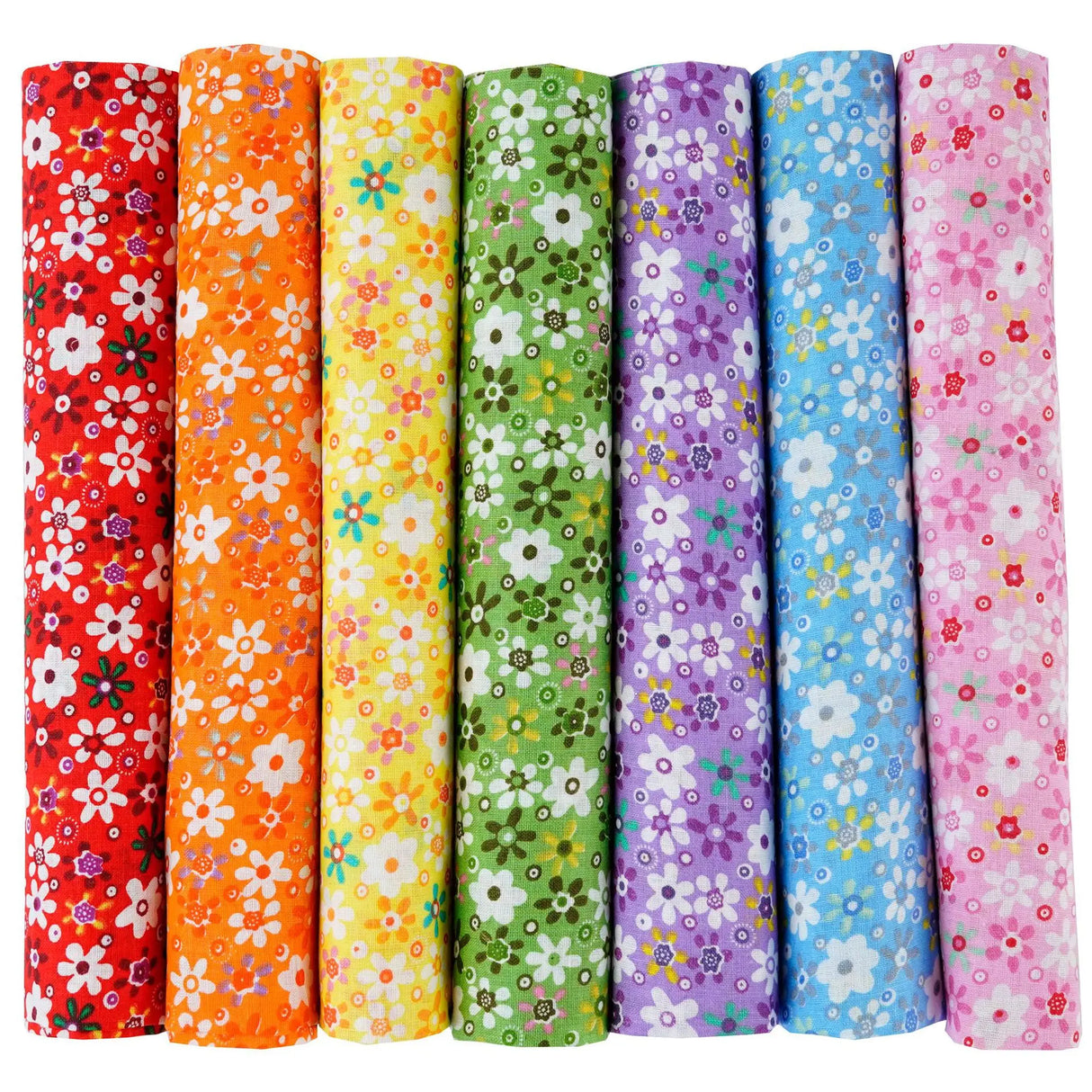 7Pcs 20" x 20" Cotton Fabric DIY Making Supplies Quilting Patchwork Fabric Fat Quarter Bundles DIY for Quilting Patchwork