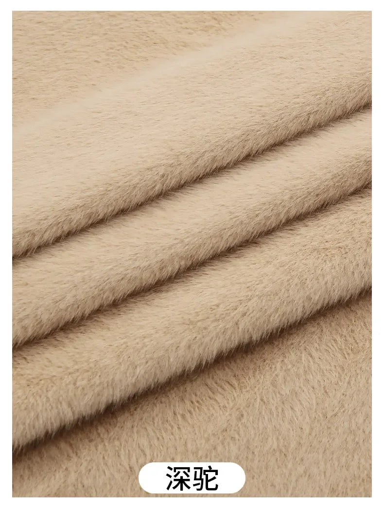 50x50cm 5mm Soft Breathable Elastic Faux Fur Fabric for Sewing Plush Toy Doll Scarf Hat Decorative Cloth Handmade DIY Fabrics