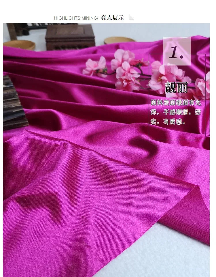 Bright Shiny Stretch Satin Fabric, Spandex Lycra Cloth for Dance Dress, Sports and Yoga Material,Black,White,Blue,By the Meter,
