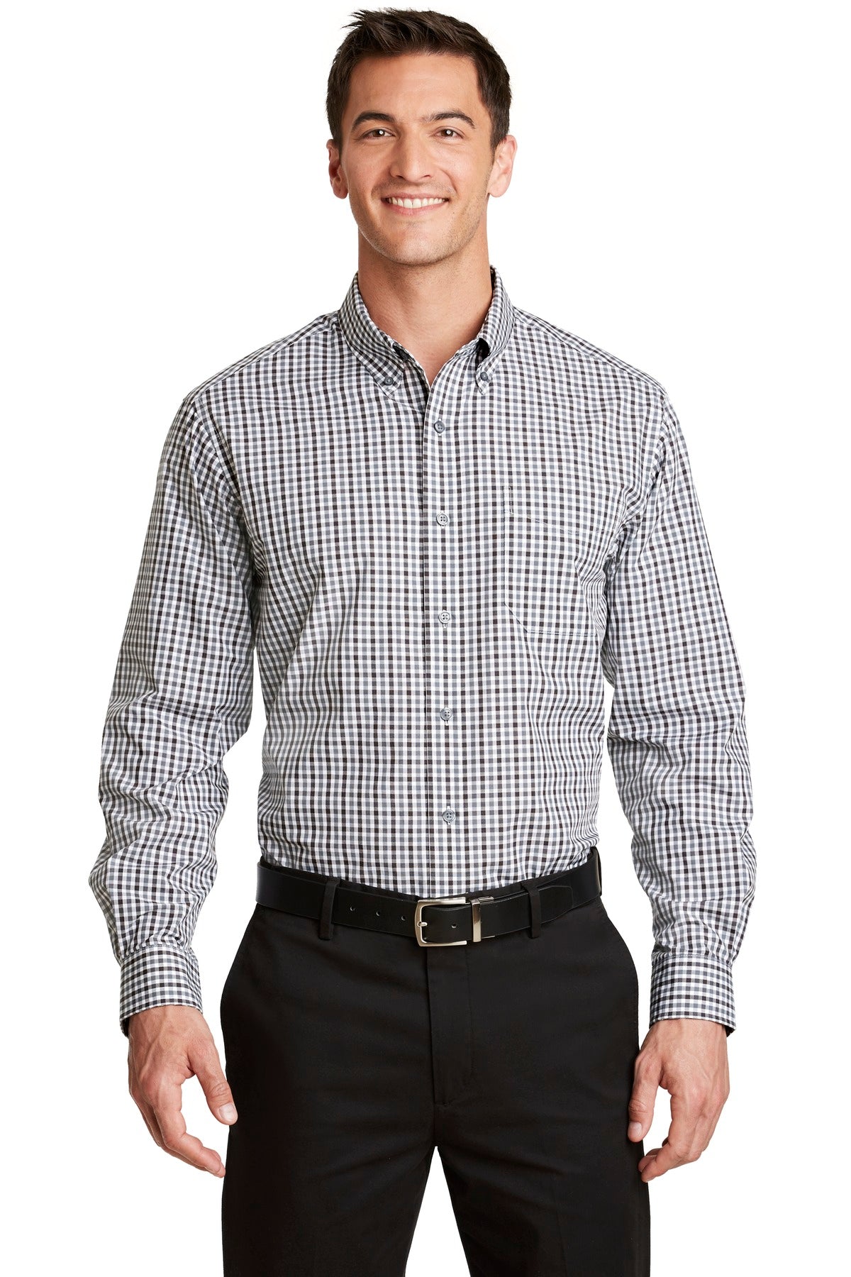 Port Authority® Long Sleeve Gingham Easy Care Shirt