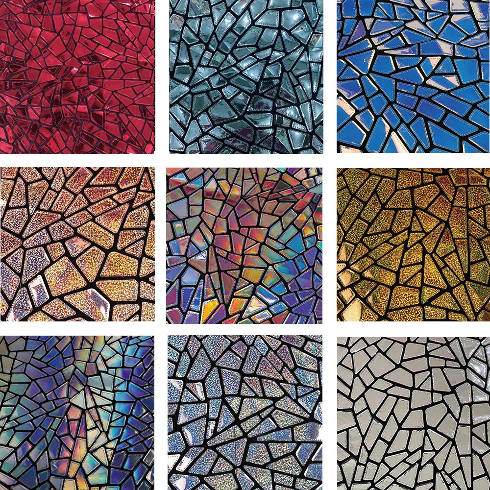 1Yards Geometry Silver Fabric Polyester Flannel fabric Sequines Patches Sewing Accessories Sequin DIY Needlework Decor Clothes