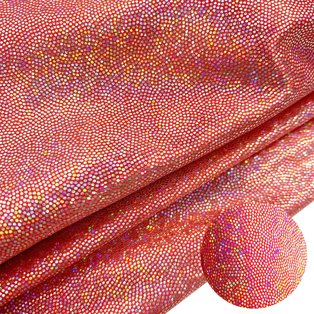 150cm*100cm Glitter Laser Polyester Fabric Iridescent Holographic Wedding Party Background Doll Clothing Decor Material DIY