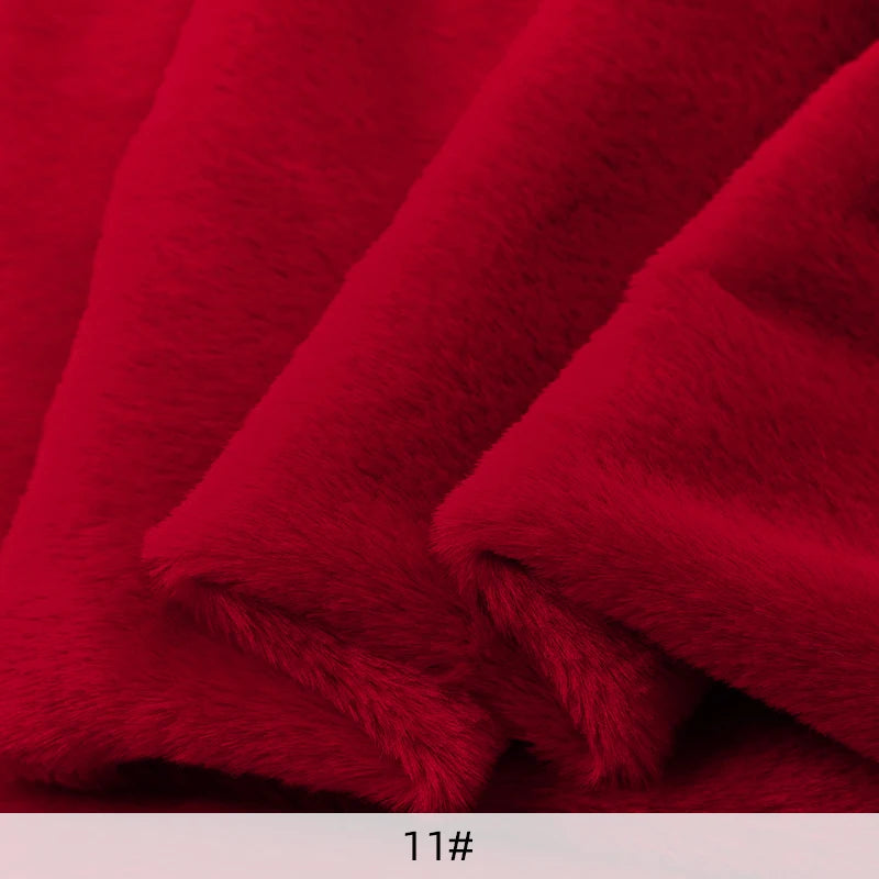 8mm Imitation Rabbit Fur Fabric Soft Short Plush For Warm Scarf, Doll,DIY Plush Toys Fabric Background Display Cloth 50x50cm/1m