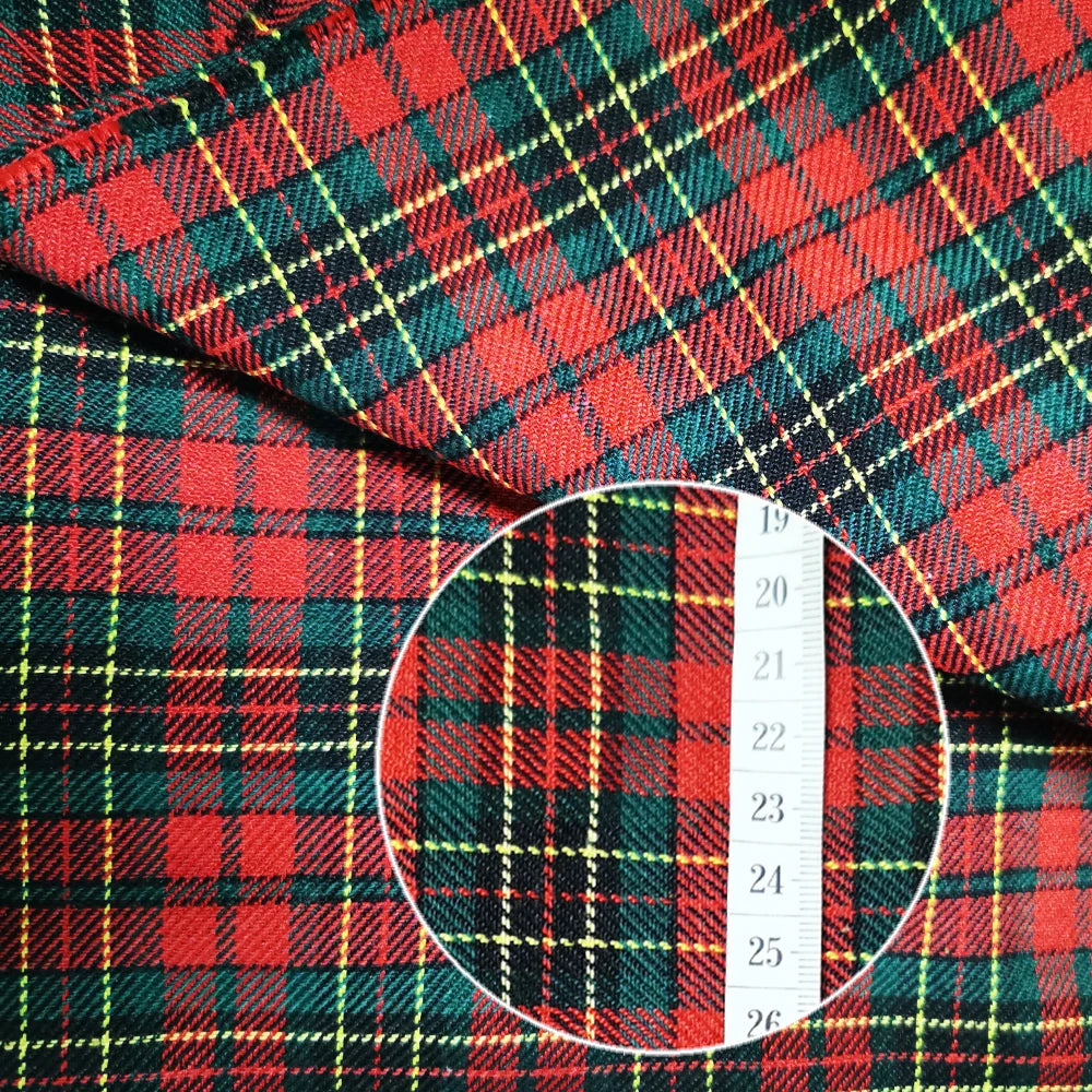 1-3 Yard Medium Thick Classic and Stylish Scottish Checks Polyester Cotton Fabric for Sewing Ladies Skirt,Tartan Designer Fabric