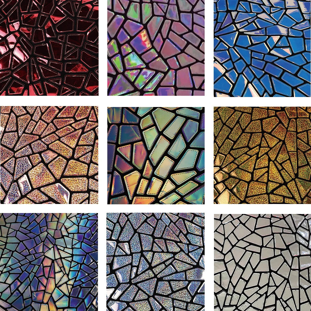 1Yards Geometry Silver Fabric Polyester Flannel fabric Sequines Patches Sewing Accessories Sequin DIY Needlework Decor Clothes