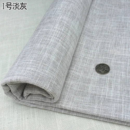 100cm*148cm Solid Color Thick Coarse Linen Sofa Fabric Cotton and Linen Curtain Tablecloth DIY Polyester Linen Fabric 400-500g/m