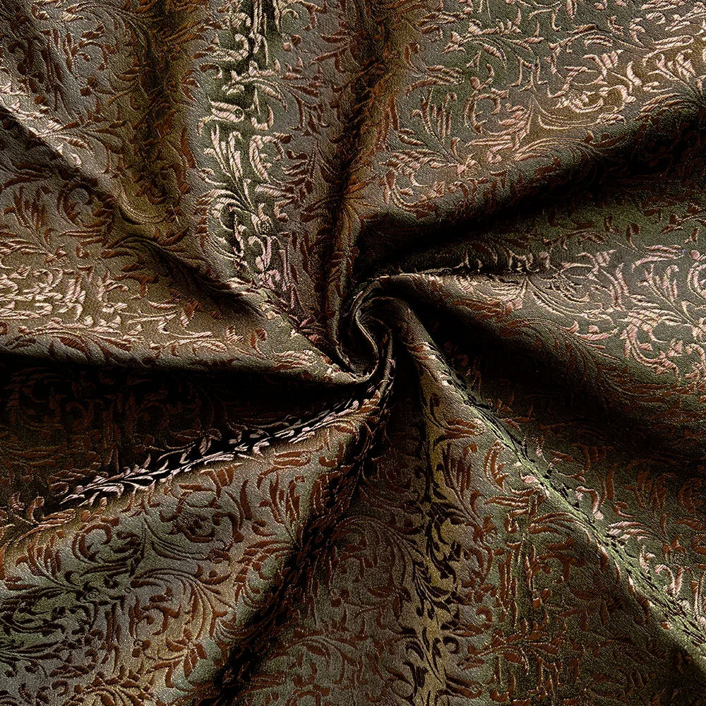 75x50cm Wheat Floral Pattern Damask Silk Satin Brocade Jacquard Fabric DIY Cheongsam Costume Upholstery Curtain Sewing Patchwork