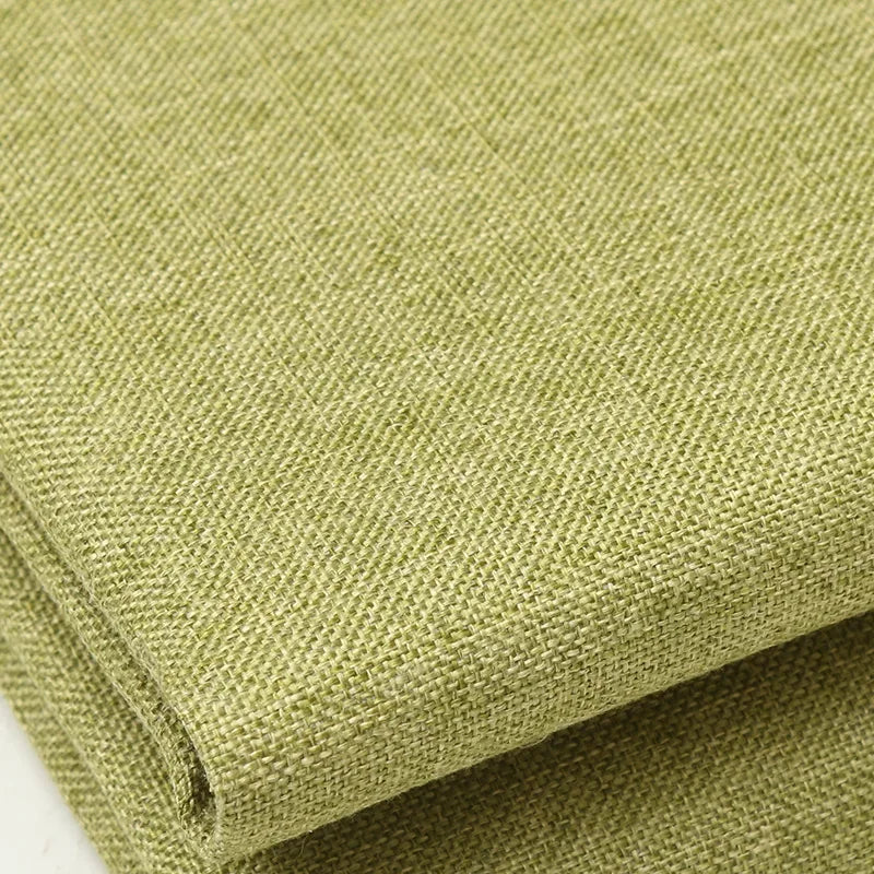 Thickening Solid Color Polyester Linen Fabric Dust-proof Coarse Fabric Canvas Sofa DIY Curtains Tablecloths Seat Cushions Fabric