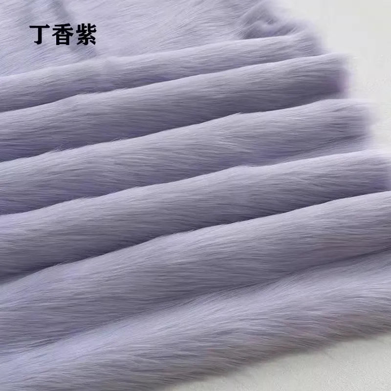 Purple Blue Colour Imitation Fox Fur Fabric 50*50CM For DIY Sewing Coat Homedecor Pillow Faux Fur Fabric