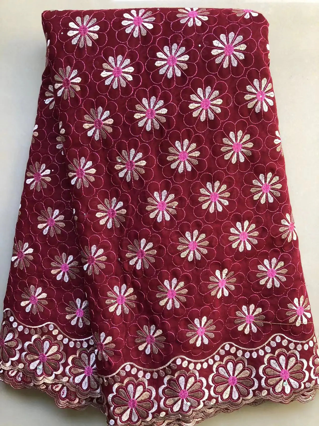 Cotton Dry Lace Fabric With Stones African Lace Fabric Latest Nigerian Swiss Voile Lace in Switzerland For Party Dress Sewing