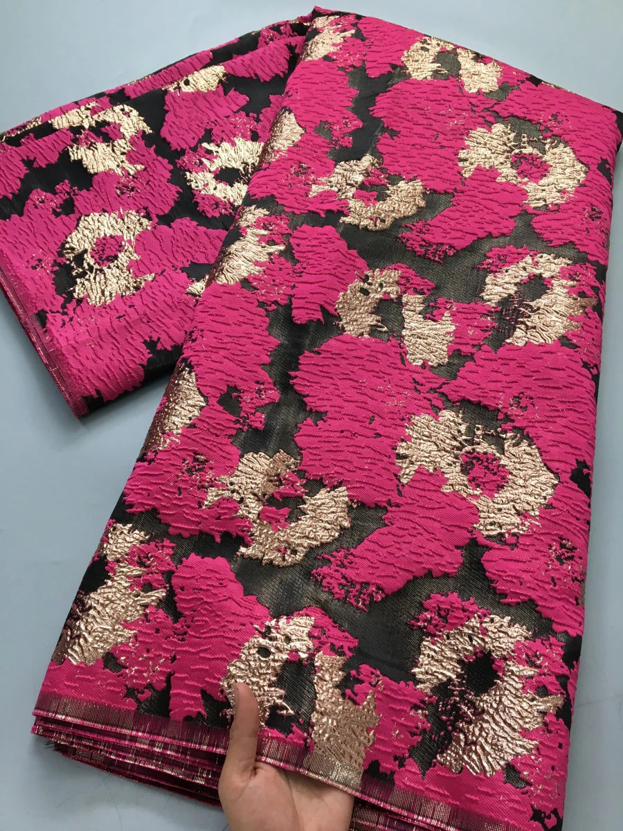 Brocade Lace Fabric African High Quality Jacquard Nigerian Lace Fabrics Luxury Party Dresses for Women Sewing 2025,2.5Yards 4188