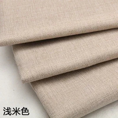 Cotton and Linen Sofa Fabric Solid Color Thickened Coating Dustproof Coarse Cloth Burlap Canvas Pillow Curtain DIY sewing Fabric