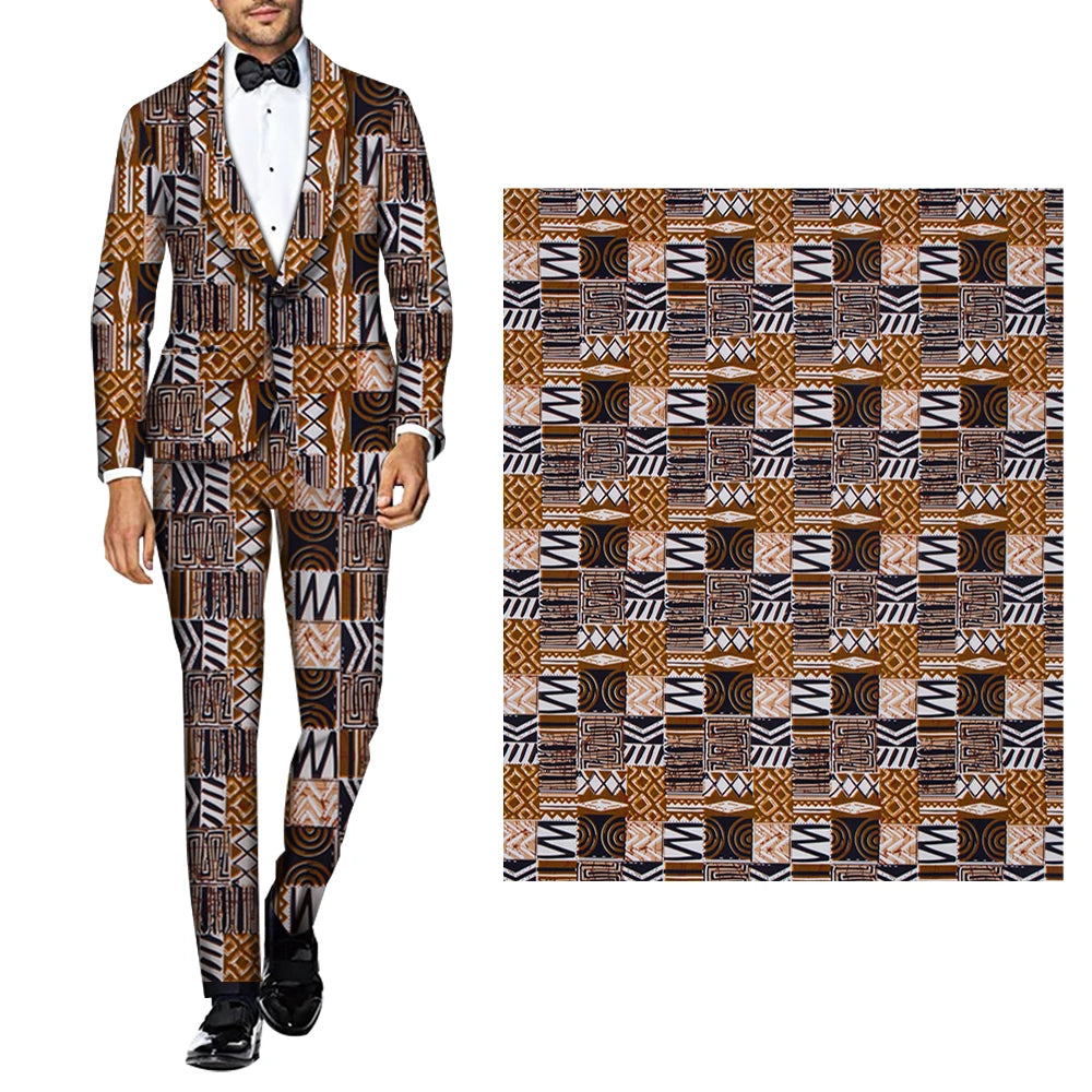African Wax Fabrics 3/6 Yard 100% Polyester Ankara Kente Print Fabric for Party Dress