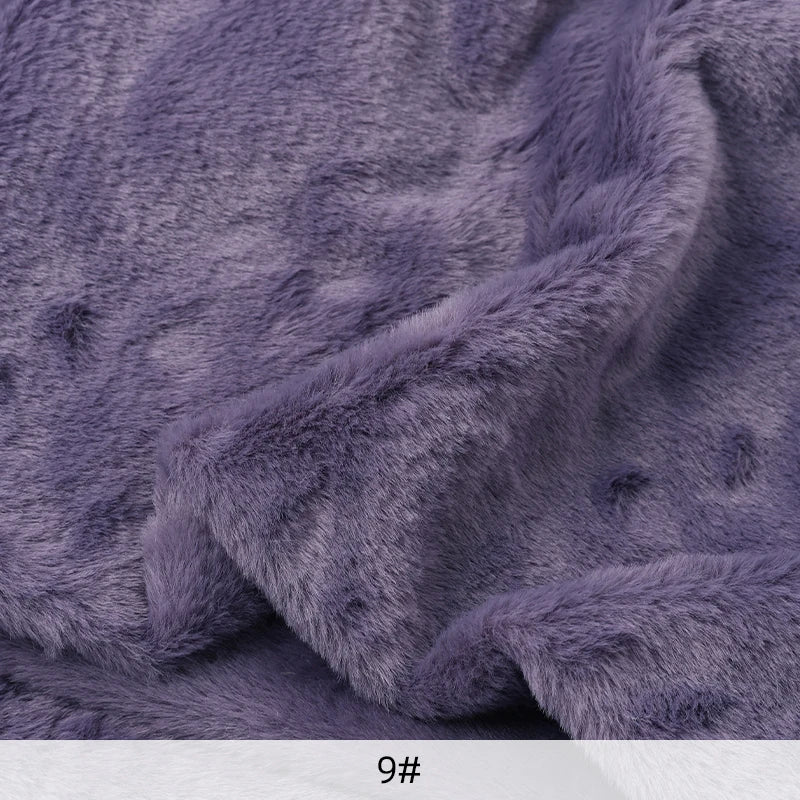 8mm Imitation Rabbit Fur Fabric Soft Short Plush For Warm Scarf, Doll,DIY Plush Toys Fabric Background Display Cloth 50x50cm/1m