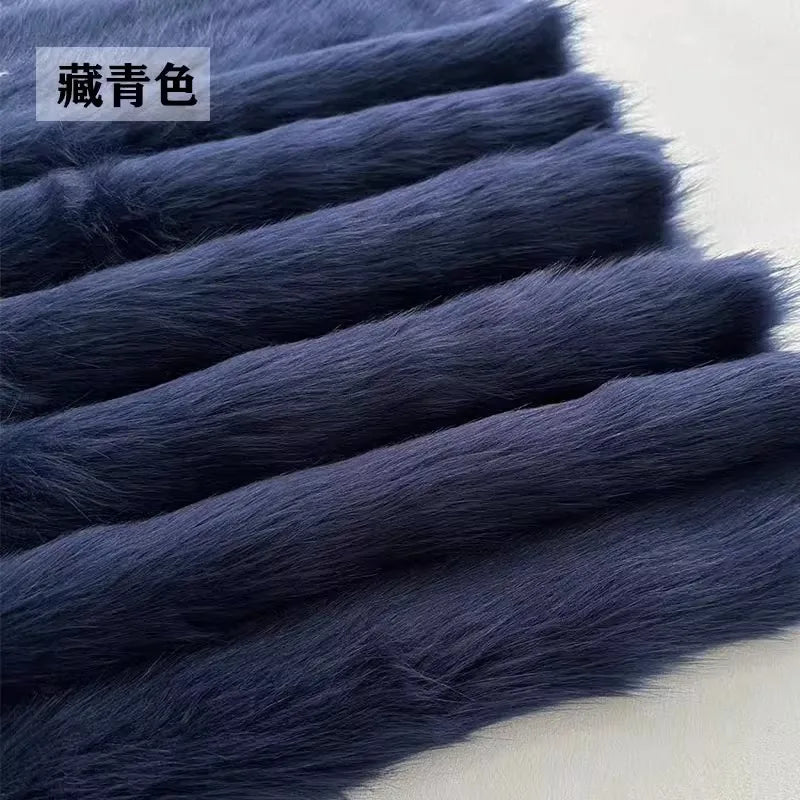 Purple Blue Colour Imitation Fox Fur Fabric 50*50CM For DIY Sewing Coat Homedecor Pillow Faux Fur Fabric