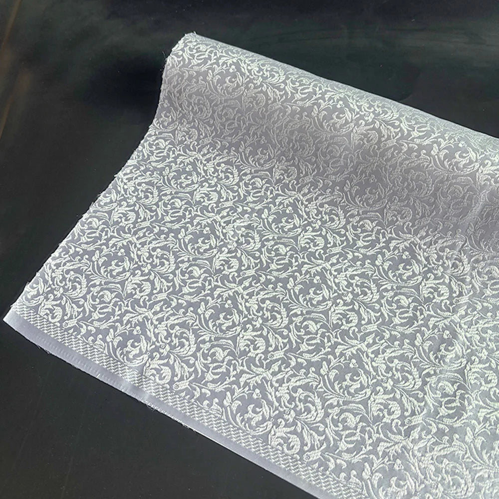 75x50cm Wheat Floral Pattern Damask Silk Satin Brocade Jacquard Fabric DIY Cheongsam Costume Upholstery Curtain Sewing Patchwork