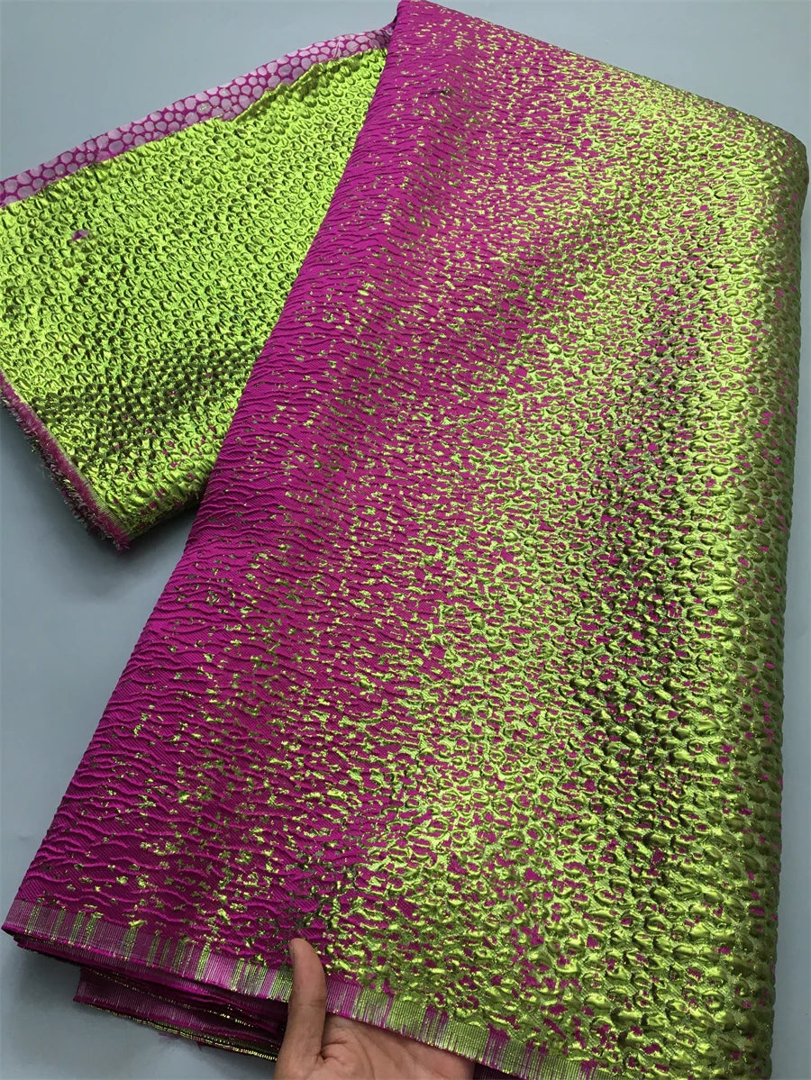 Nigerian Jacquard Lace Fabrics High Quality African Brocade Lace and Fabrics Luxury Party Dresses for Women Sewing,2.5Yards 4152