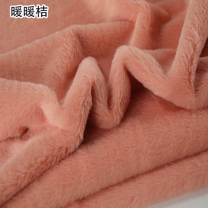 White Grey Colour Series 8mm imitation Rex rabbit Fur Fabric short plush fabric cabinet tablecloth display scarf cotton doll DIY