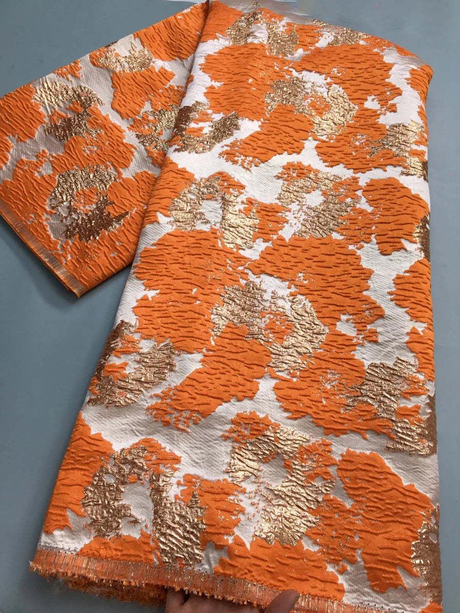 Brocade Lace Fabric African High Quality Jacquard Nigerian Lace Fabrics Luxury Party Dresses for Women Sewing 2025,2.5Yards 4188