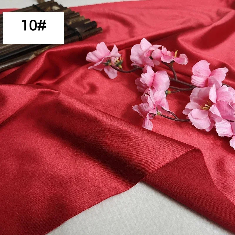 Bright Shiny Stretch Satin Fabric, Spandex Lycra Cloth for Dance Dress, Sports and Yoga Material,Black,White,Blue,By the Meter,