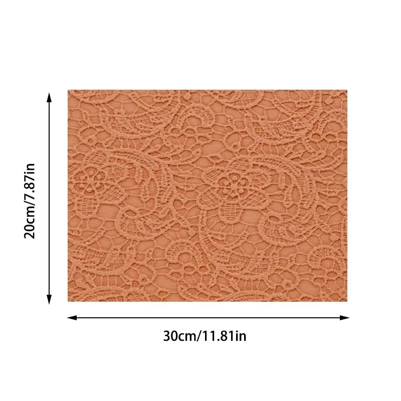 Lace Embossed Faux Leather Vinyl Fabric Sheet Textured Synthetic Leather Faux Vinil For Bows Earrings DIY