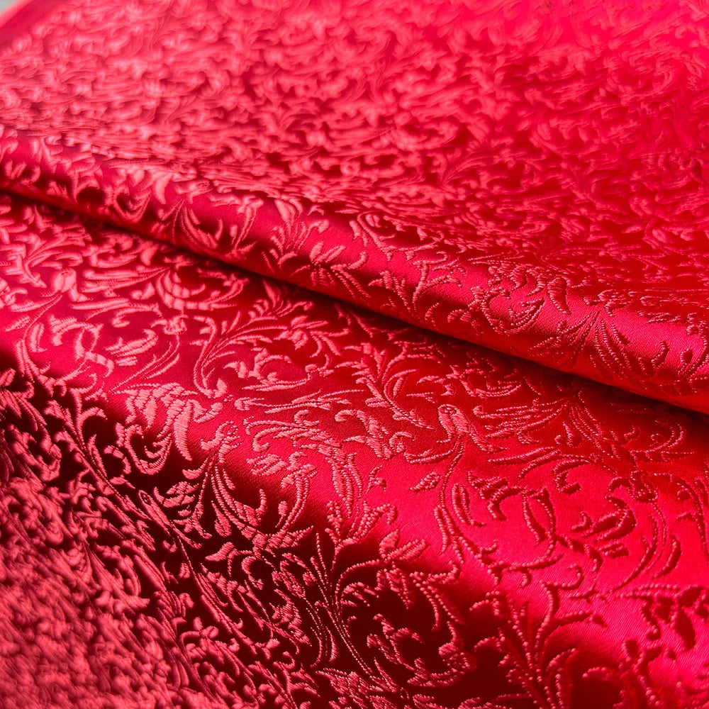 75x50cm Wheat Floral Pattern Damask Silk Satin Brocade Jacquard Fabric DIY Cheongsam Costume Upholstery Curtain Sewing Patchwork