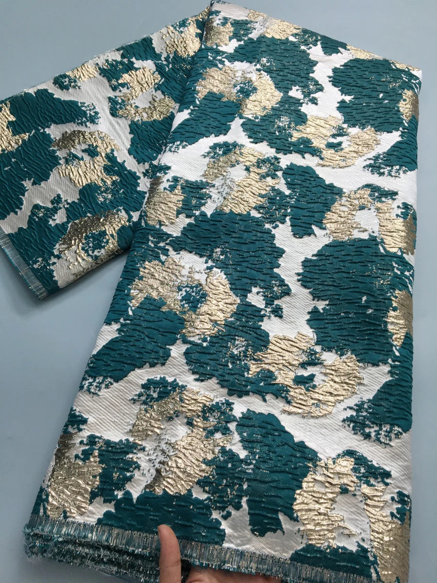 Brocade Lace Fabric African High Quality Jacquard Nigerian Lace Fabrics Luxury Party Dresses for Women Sewing 2025,2.5Yards 4188