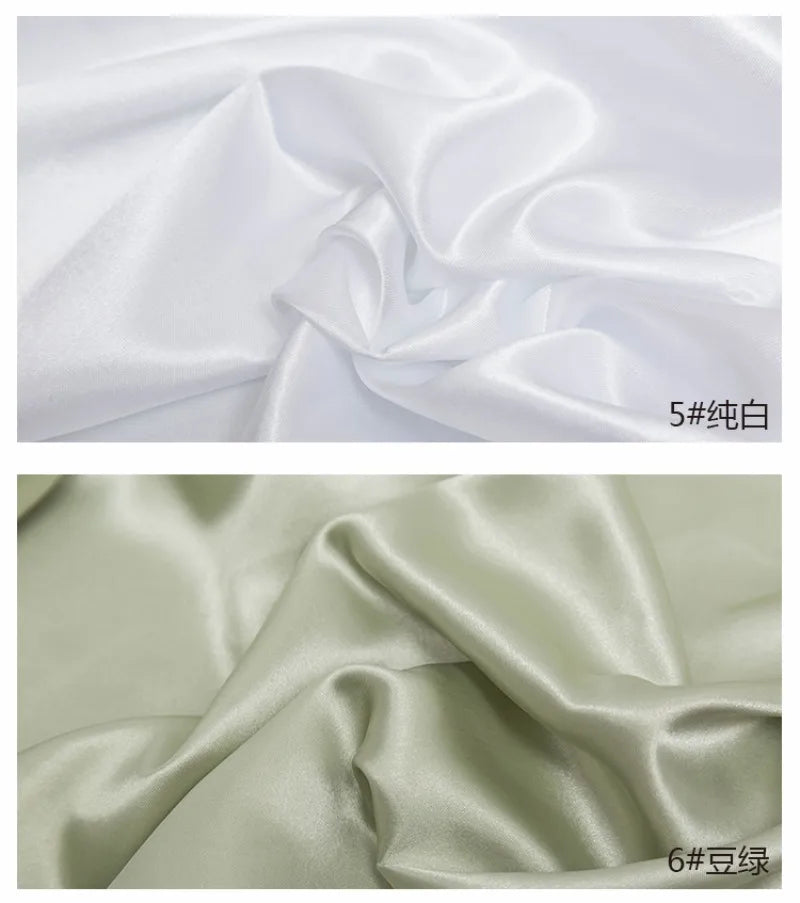 0.5m/1m/2m Satin Fabric Lining Soft and Shiny Silk-Like Material,for Clothing and Lining, Garments, DIY Craft, and Gift Wrapping