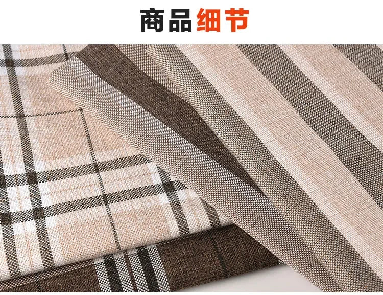 Thickening Solid Color Polyester Linen Fabric Dust-proof Coarse Fabric Canvas Sofa DIY Curtains Tablecloths Seat Cushions Fabric