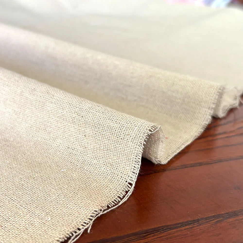 Raw Cloth Patchwork Painting Hemp Cotton Linen Fabric Burlap Sewing Textile Quilting Organic Material Craft Decoration 50x150cm