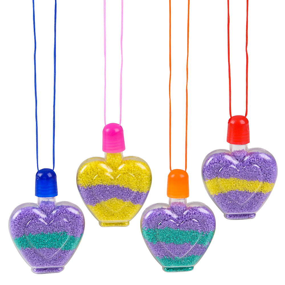 Sand Art Heart Necklace (1 DZ)