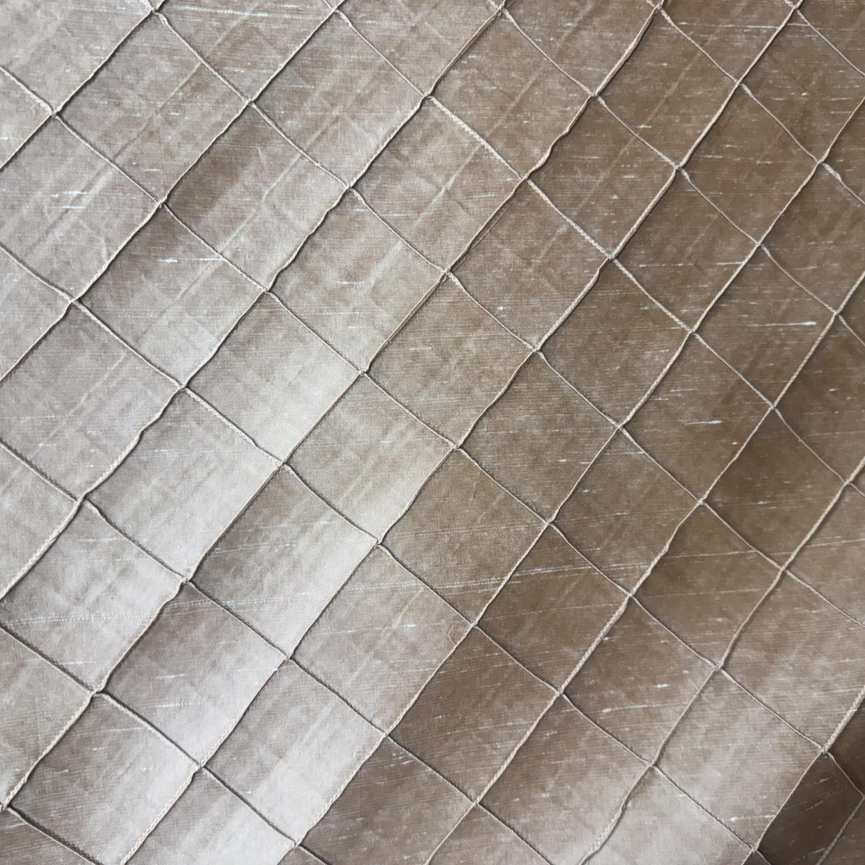 Sachi Silk Fabric - Solid Quilted Small Diamond, 54" Width (1 Yard)