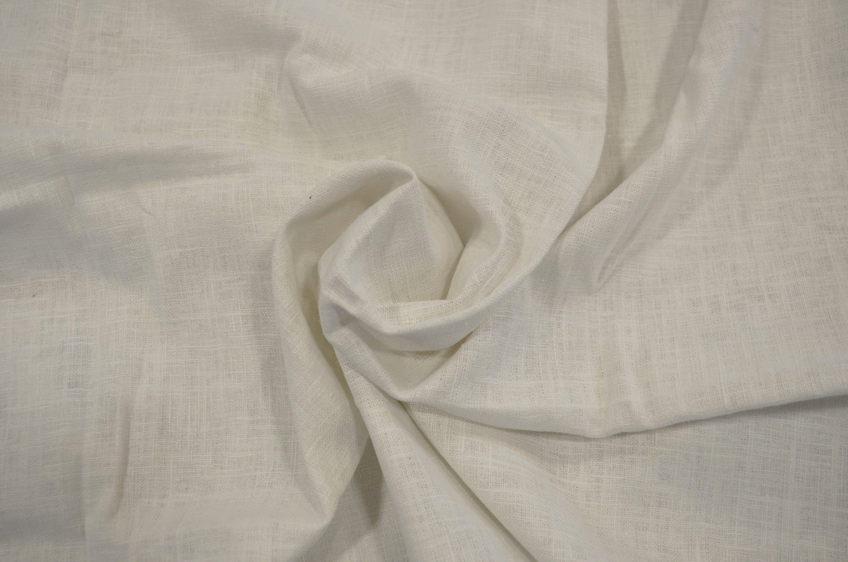 100% Natural Ramie Fabric - White, Ivory, Black, 52/53" Width, 280GSM (1 Yard)
