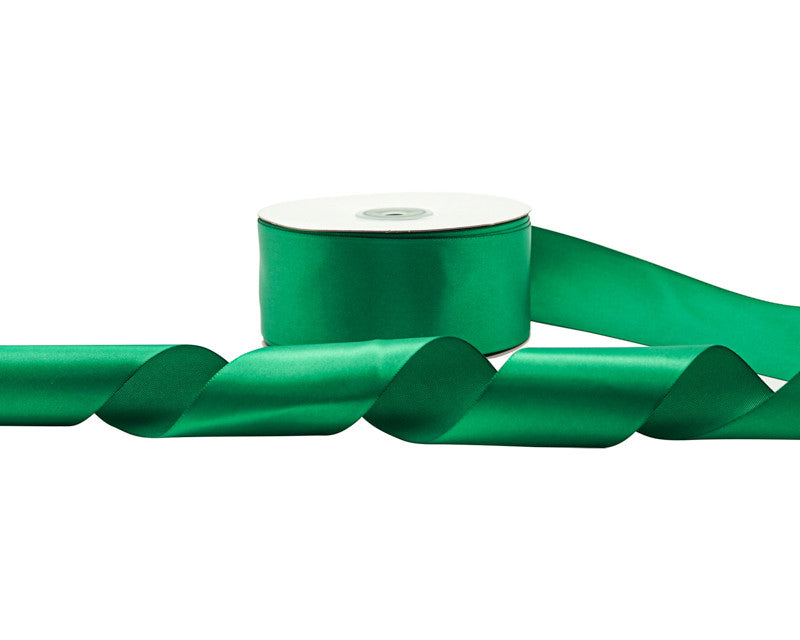 2" x 50 yards Emerald Green Single Face Satin Gift Ribbon - Pack of 5