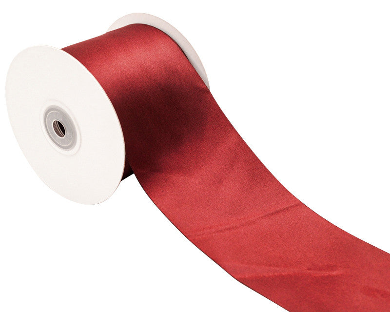 3"x 25 yards Burgundy Single Face Satin Gift Ribbon - Pack of 3