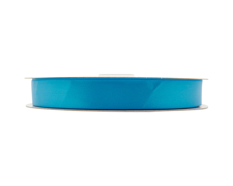 7/8"x100 yard Neon Blue Polyester Satin Gift Ribbon - Pack of 10 Rolls