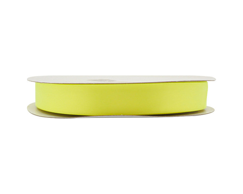 7/8"x100 yard Neon Yellow Polyester Satin Gift Ribbon - Pack of 10 Rolls